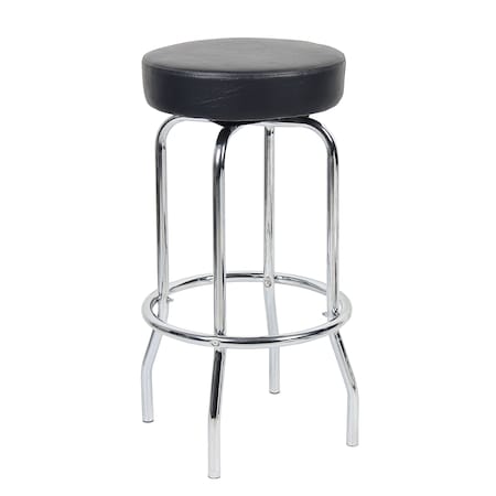 Boss 29" Chrome/Black Stool B229-BK